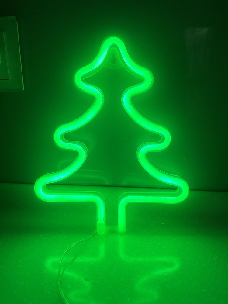Стильный неоновый LED светильник елочка