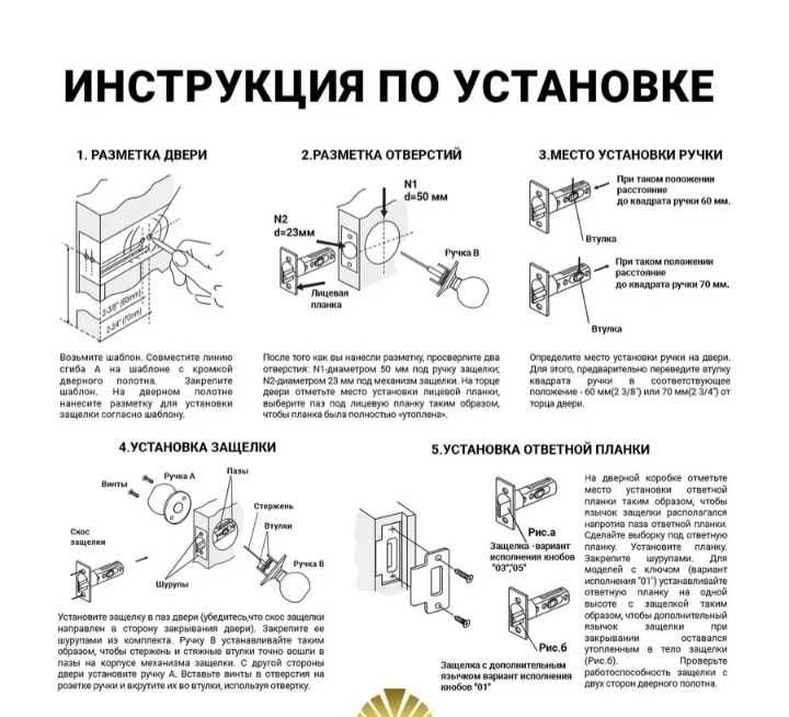 Межкомнатная ручка-защелка