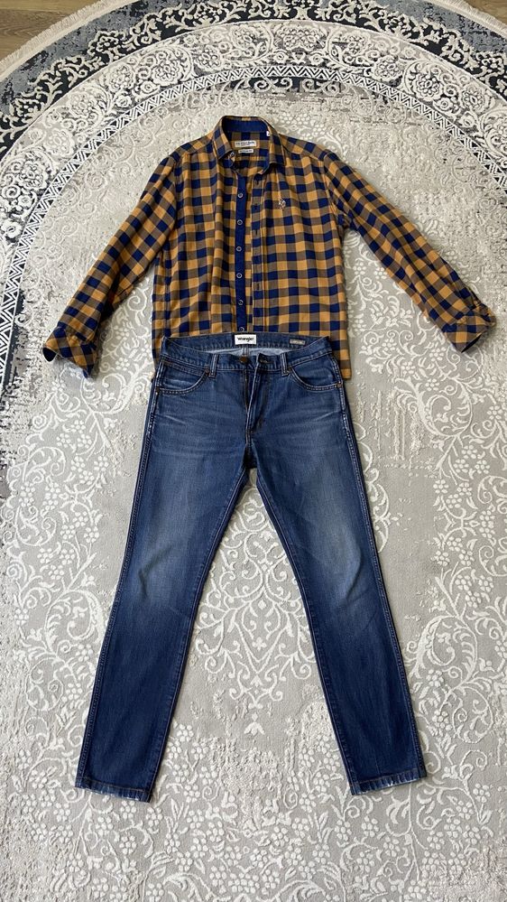 Мужские джинсы Wrangler + В ПОДАРОК мужская рубашка OT U.S.POLO