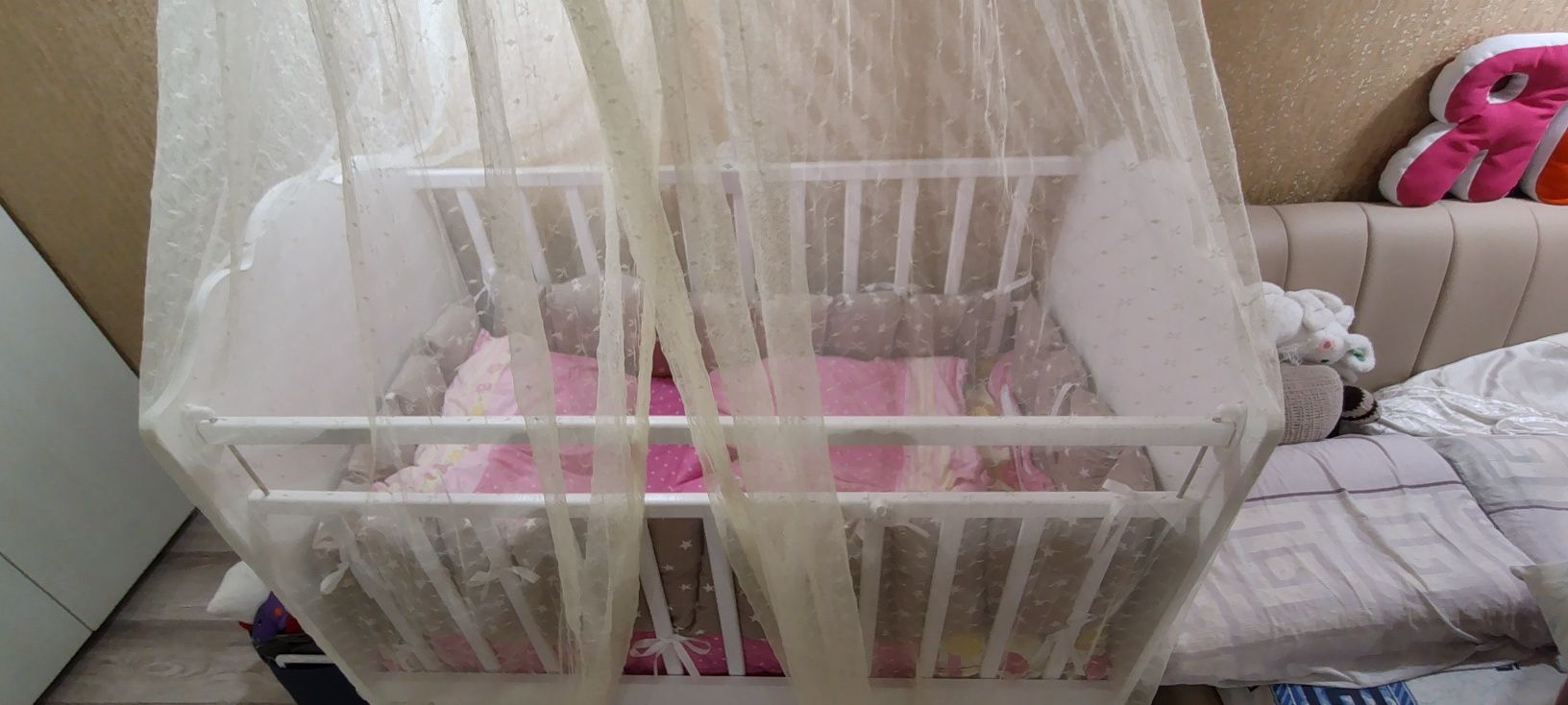 Кровать качалка для новорожденных Love Sleeping, белый