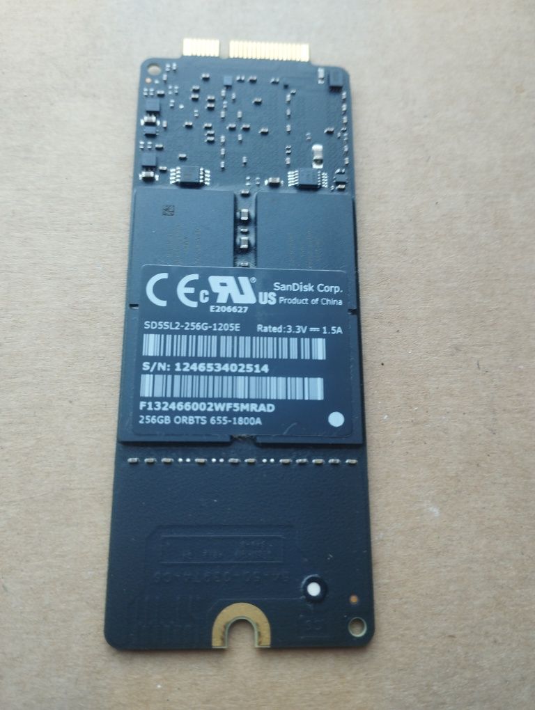ssd 128/256гб/ 1тб  для macbook