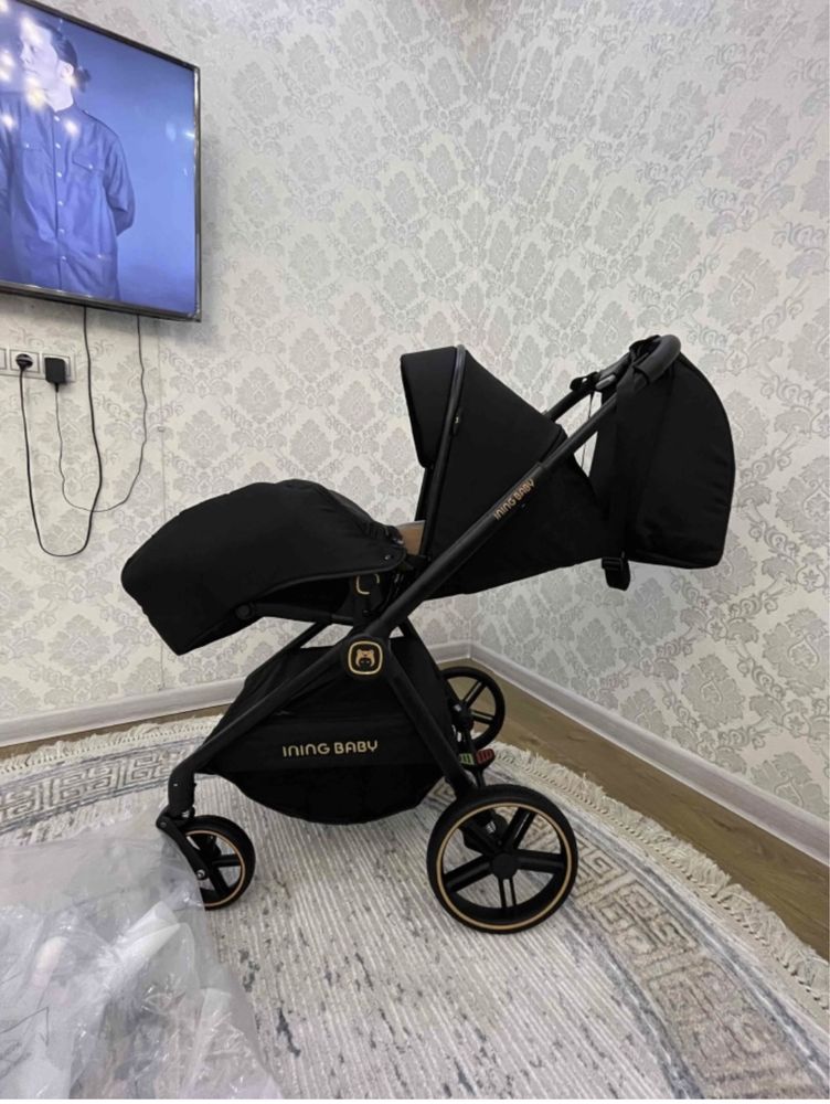 Коляска проулчная  linig baby  Z1PRO,Желтый черный