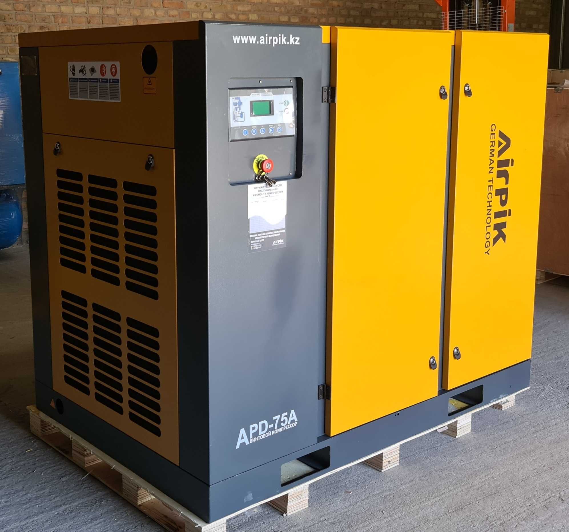 Винтовой компрессор APD-75A, -9.6 куб.м, 55кВт, AirPIK, Гарантия!