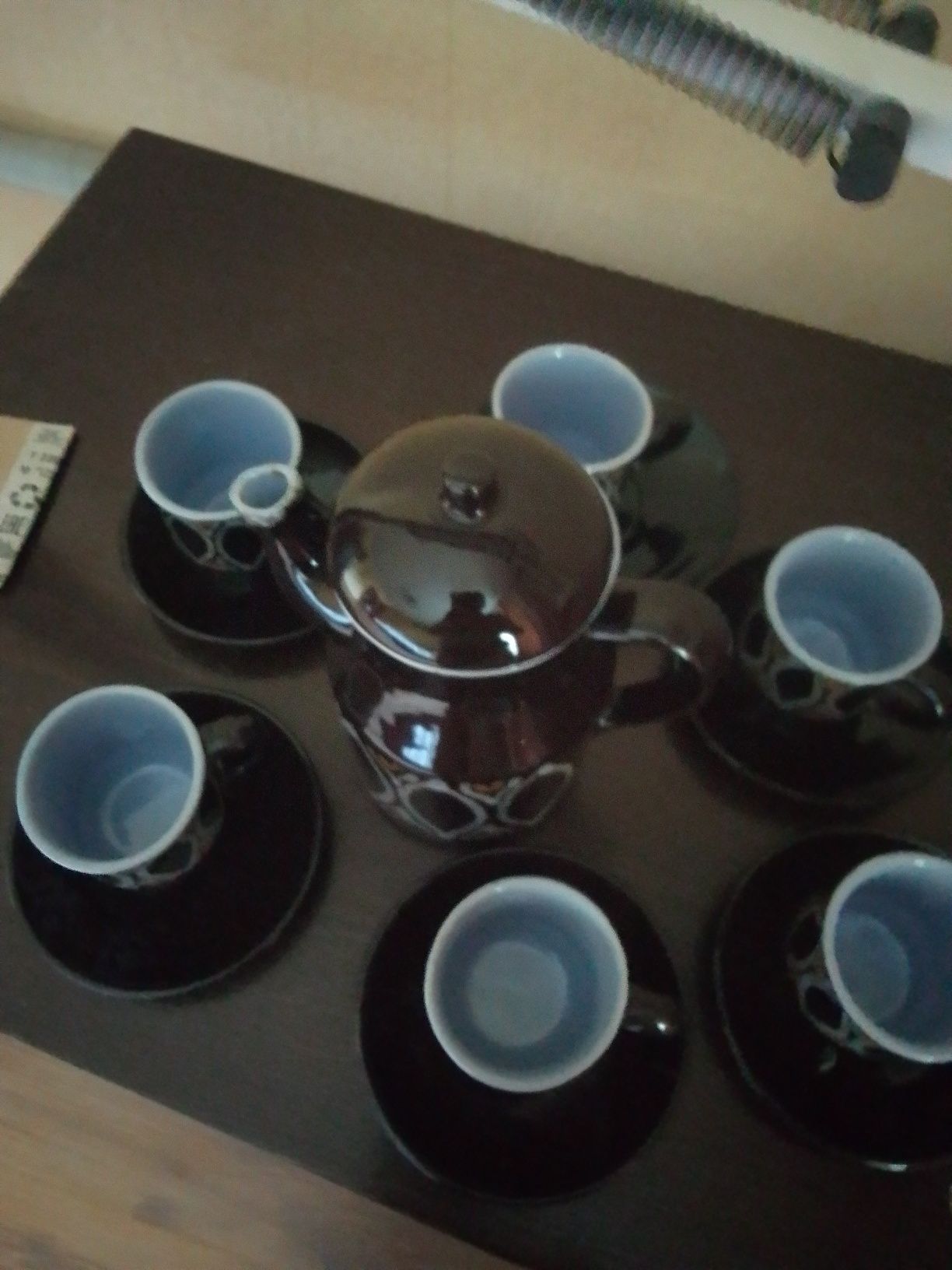 Новый керамический кофейный сервиз ,кесе, чаша.