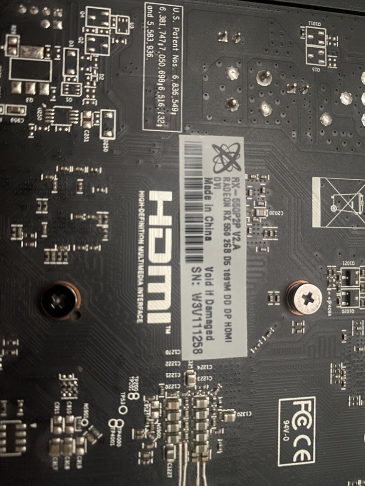 Продам видеокарту RX 550 2 gb