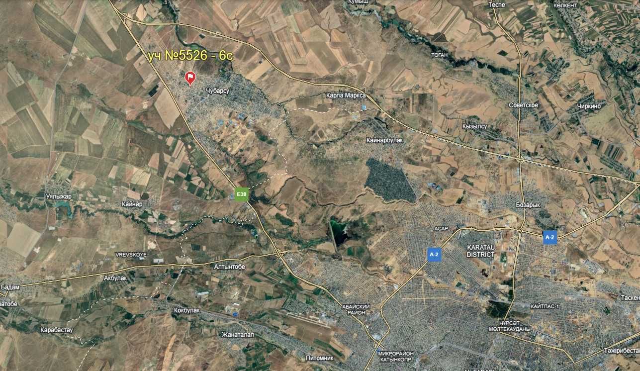 Шубарсу елді мекені, Массив Шымкентстрой, уч №5526 - 6 соток (Угловой)