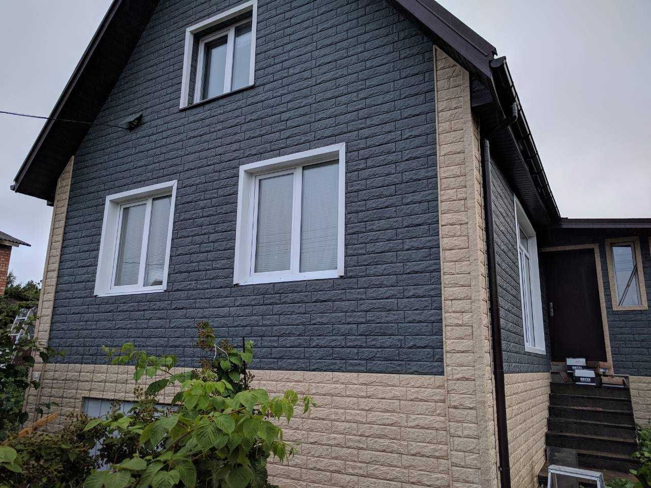 Сайдинг виниловый Юпласт Стоун Хаус Камень. Фасадные панели, водосток