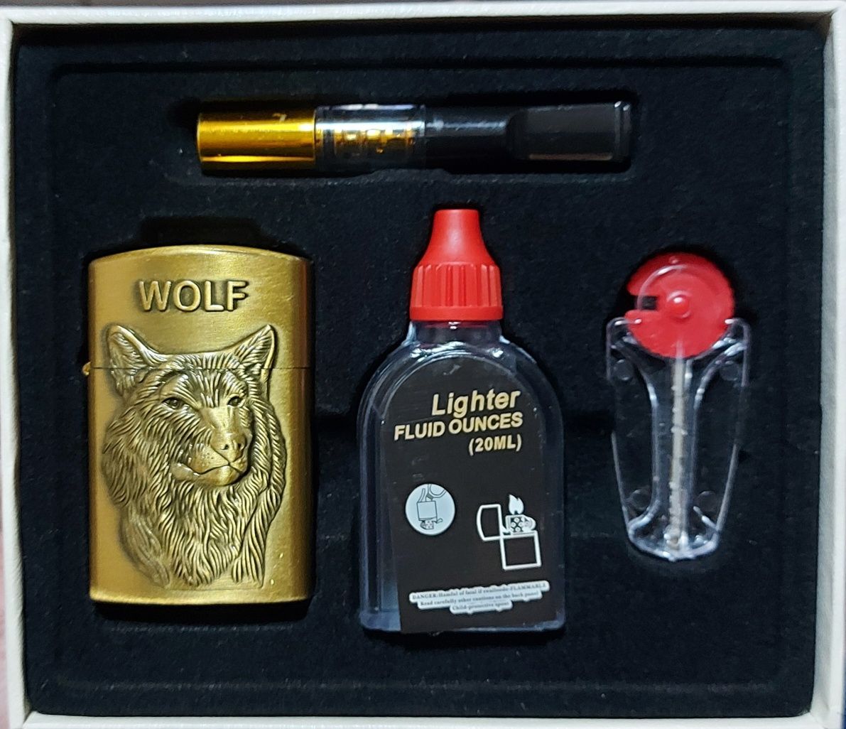 Бензиновая зажигалка набор. Подарочный набор зажигалок 4в1 Zippo
