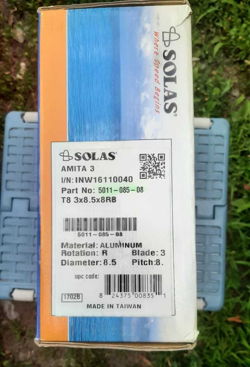 Гребной винт Solas Amita 3 / 3 х 8.5"x 8" / 12 шлицов/ средне грузовой