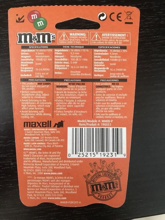 Продам наушники «M&M’s»