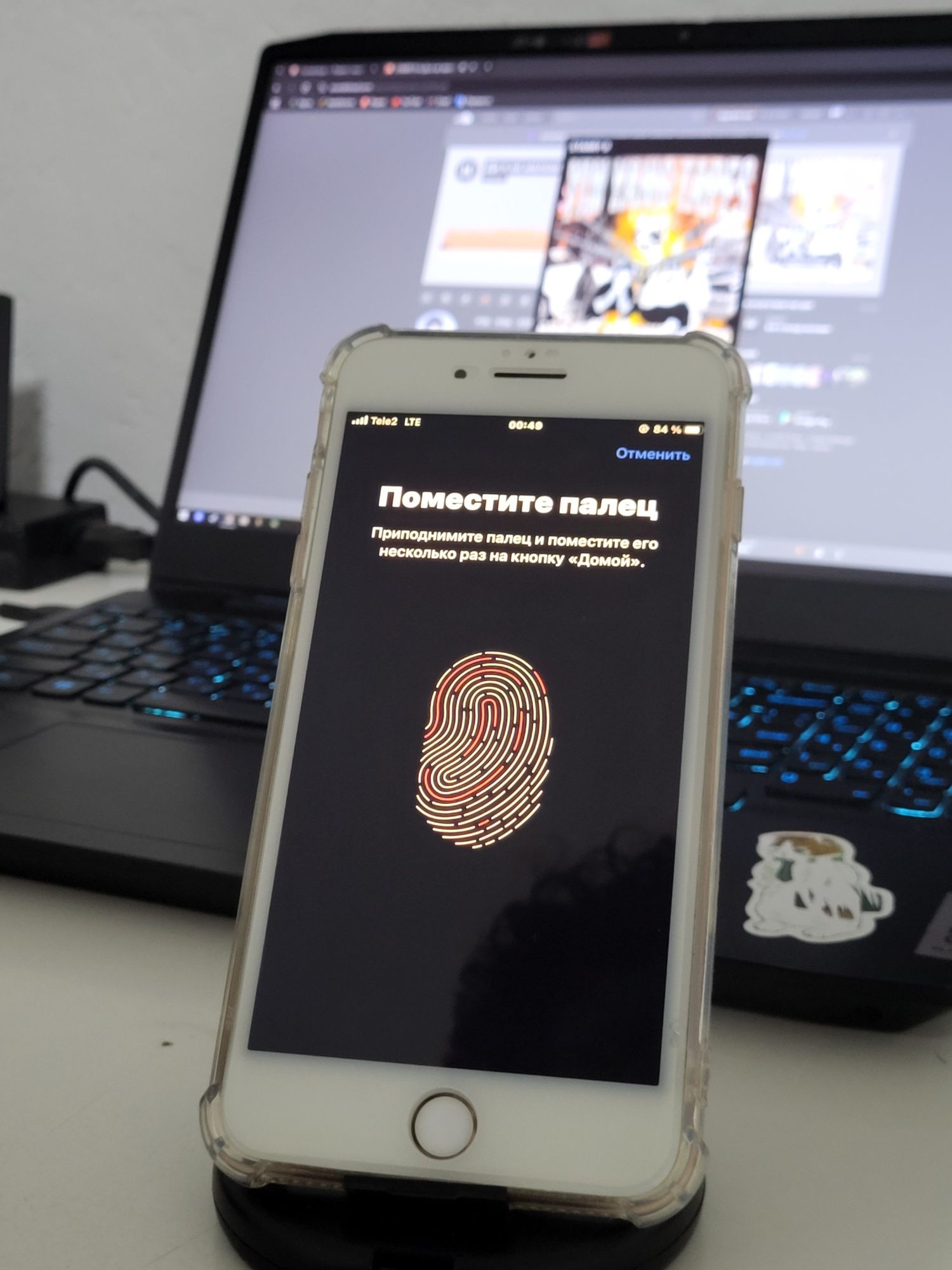 Iphone 8plus gold 128 80%