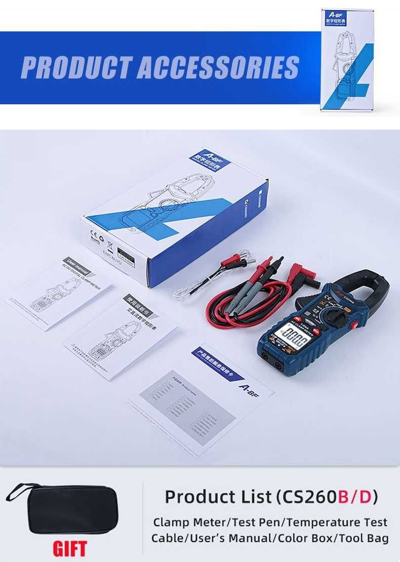 Цифровой Pro тестер-мультиметр-клещи.AC\DC-600V/600A