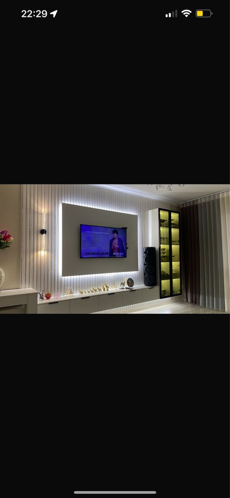 TV zona айна панел СКАЛА бра ПЕРО. Тв зона зеркала панел СКАЛА бра ПЕР