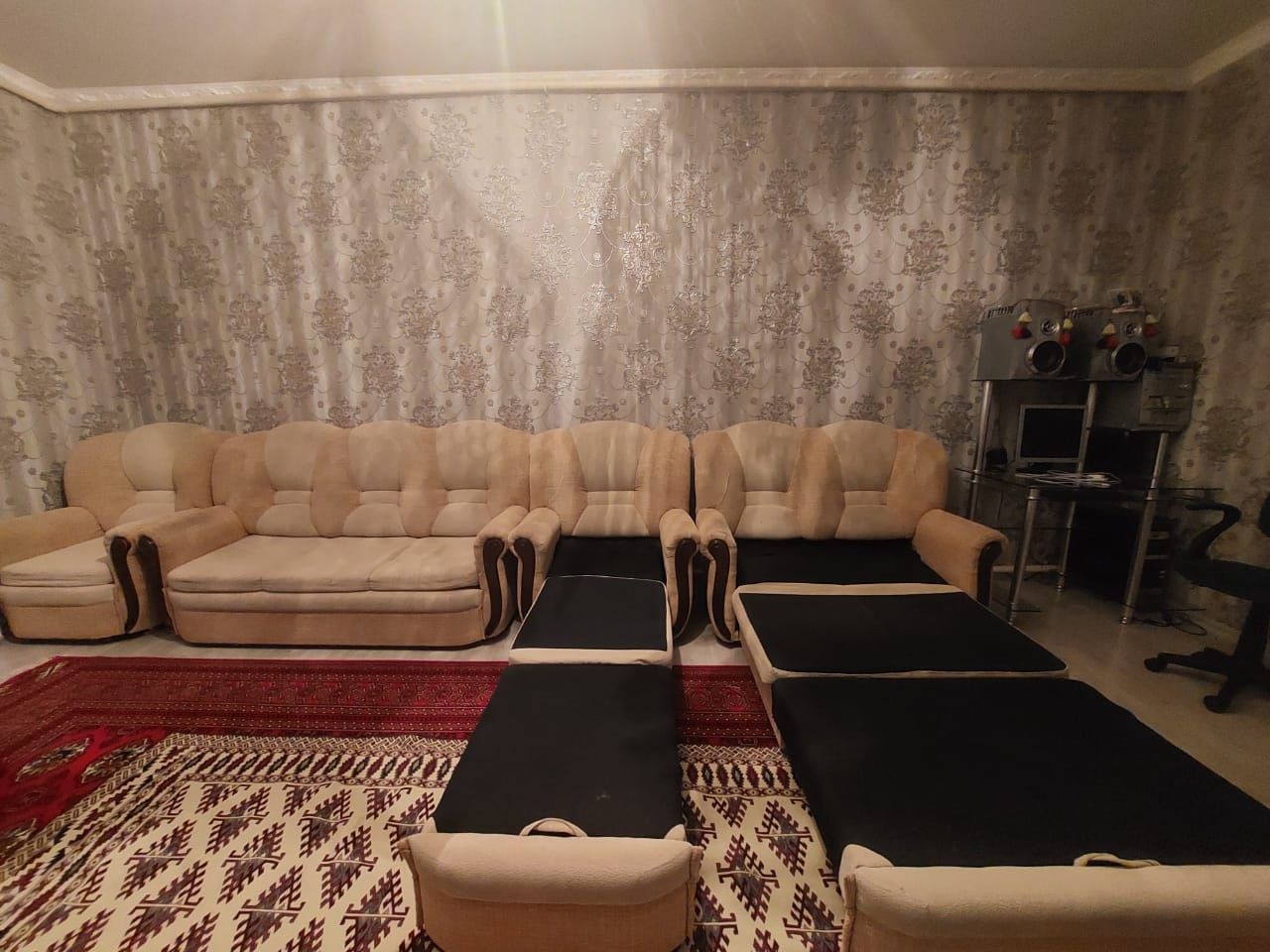 ДИВАН 4 штук 2 улкени 2 адамдық кроват болат 2 кишкентай 1адамдық