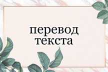 Перевод текстов (разные виды текста)