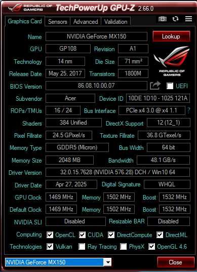 Ноутбук Acer Aspire E5 (i5 8250U/8GB/MX 150 2GB GDDR5/SSD 240GB)