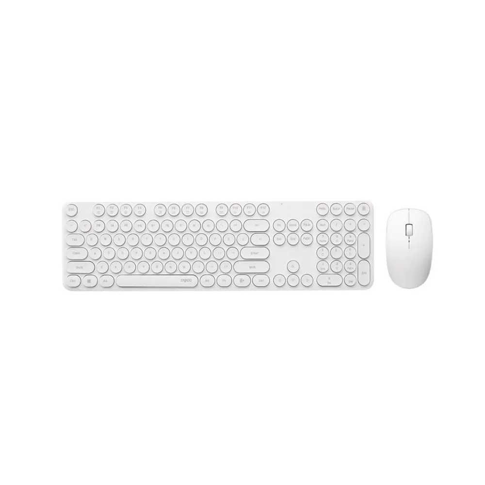 Новые Rapoo беспроводная Клавиатура + мышь X260S Белый/Черный