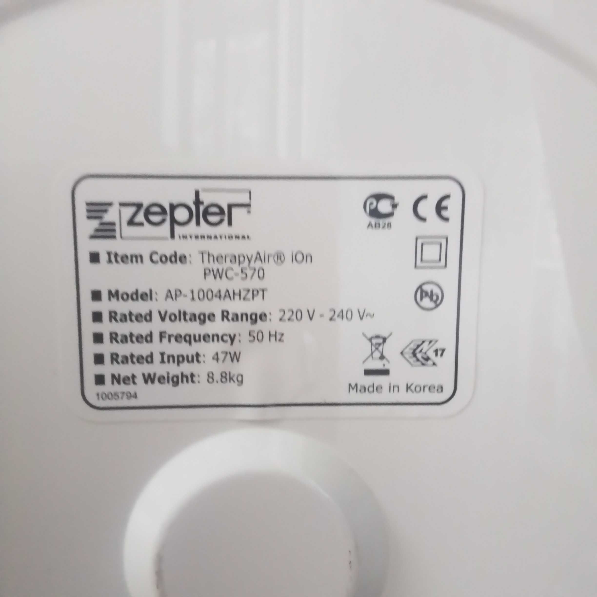 Продам очиститель воздуха Zepter RWC 570