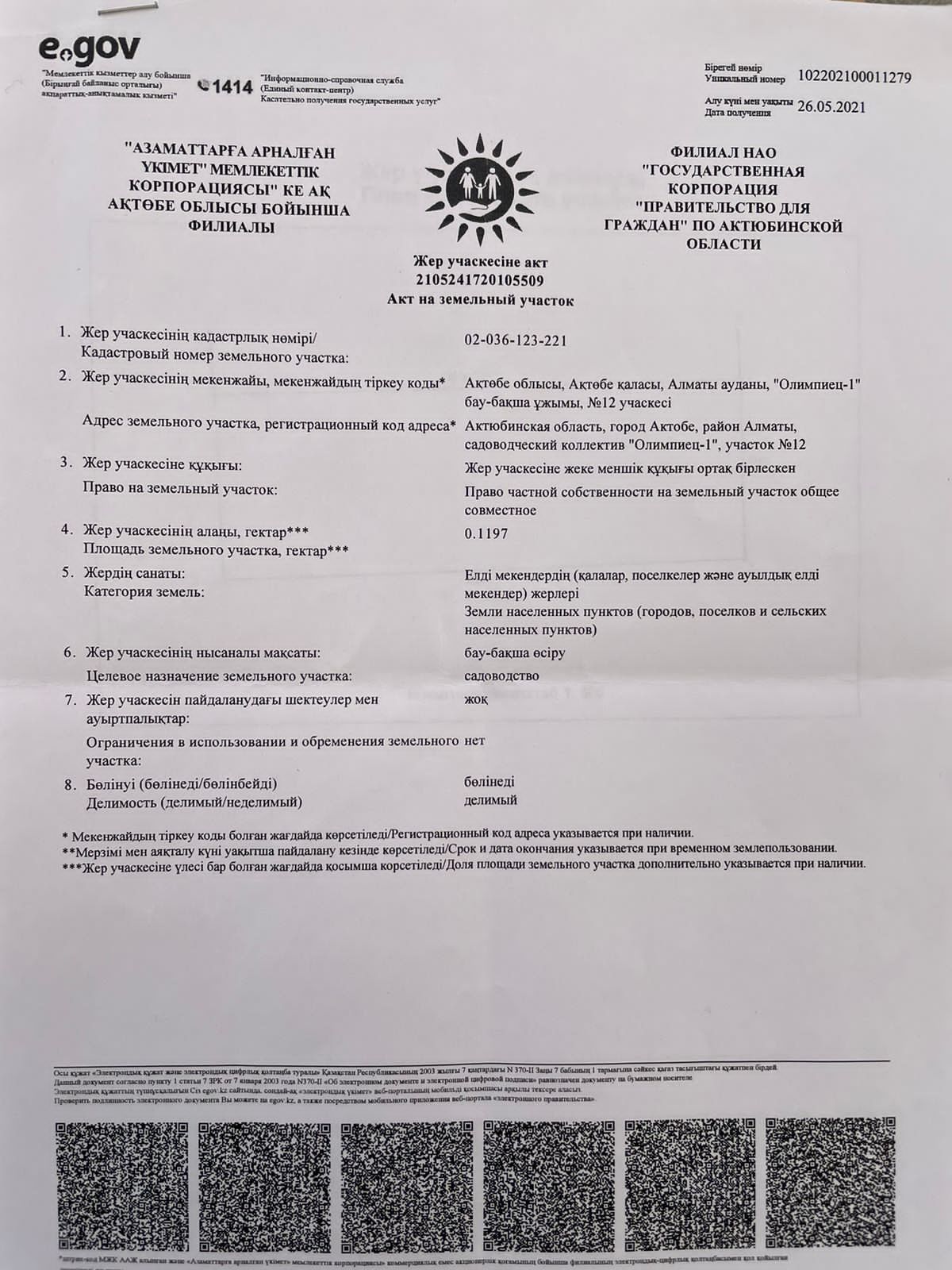 Срочно Продам земельный участок