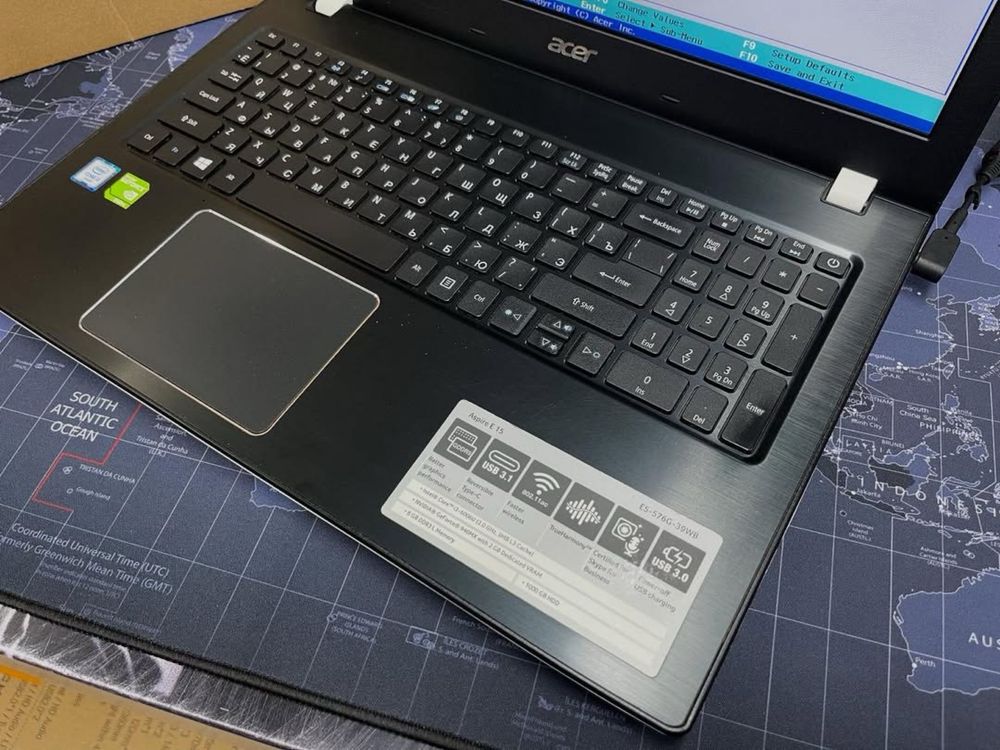 Ноутбук Acer Intel i3-7020U/RAM 8GB/SSD 256GB/Nvidia 90MX/Каспи 0/0/12