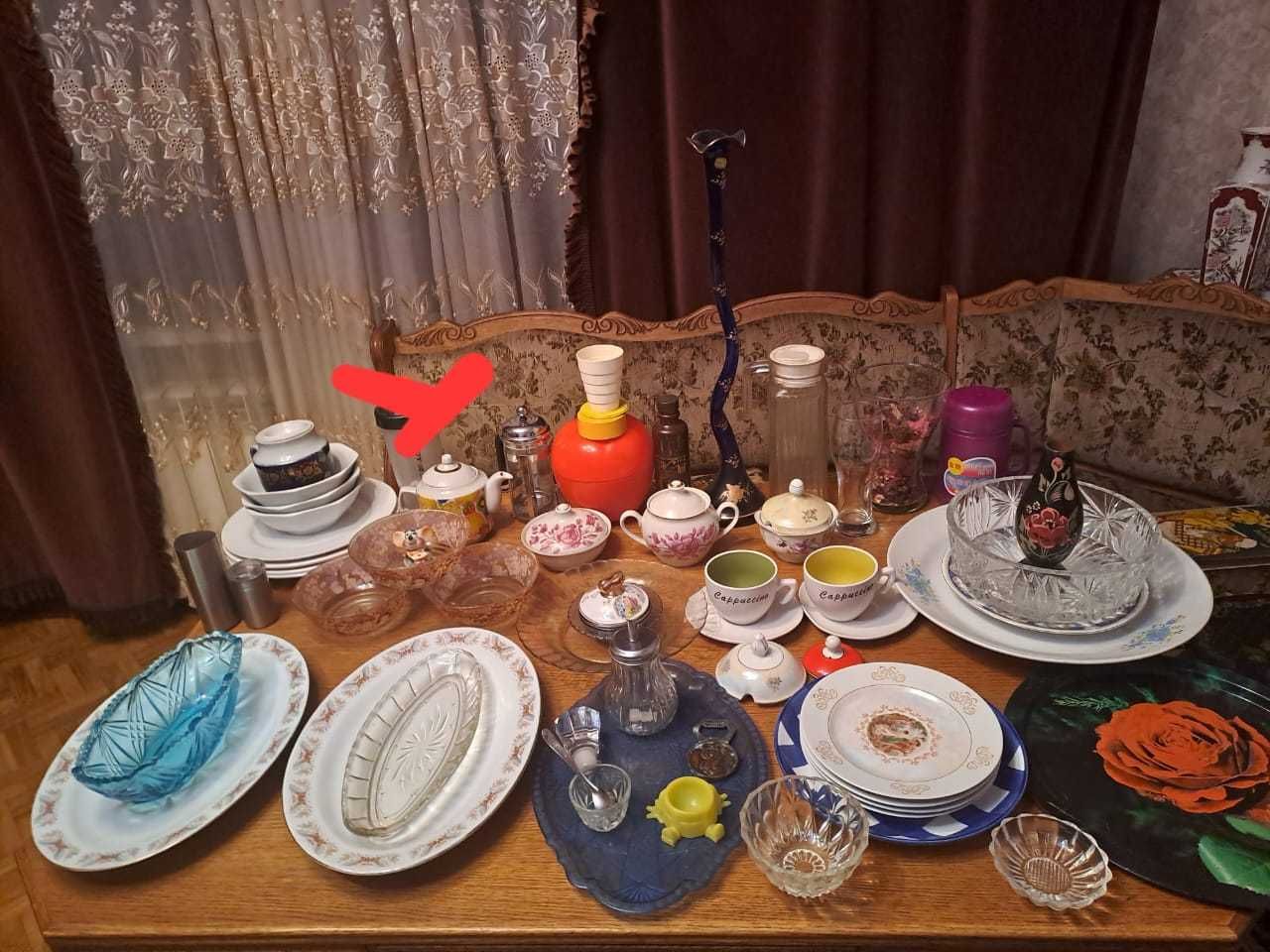 Качественный советский фарфоровый сервиз и другая посуда
