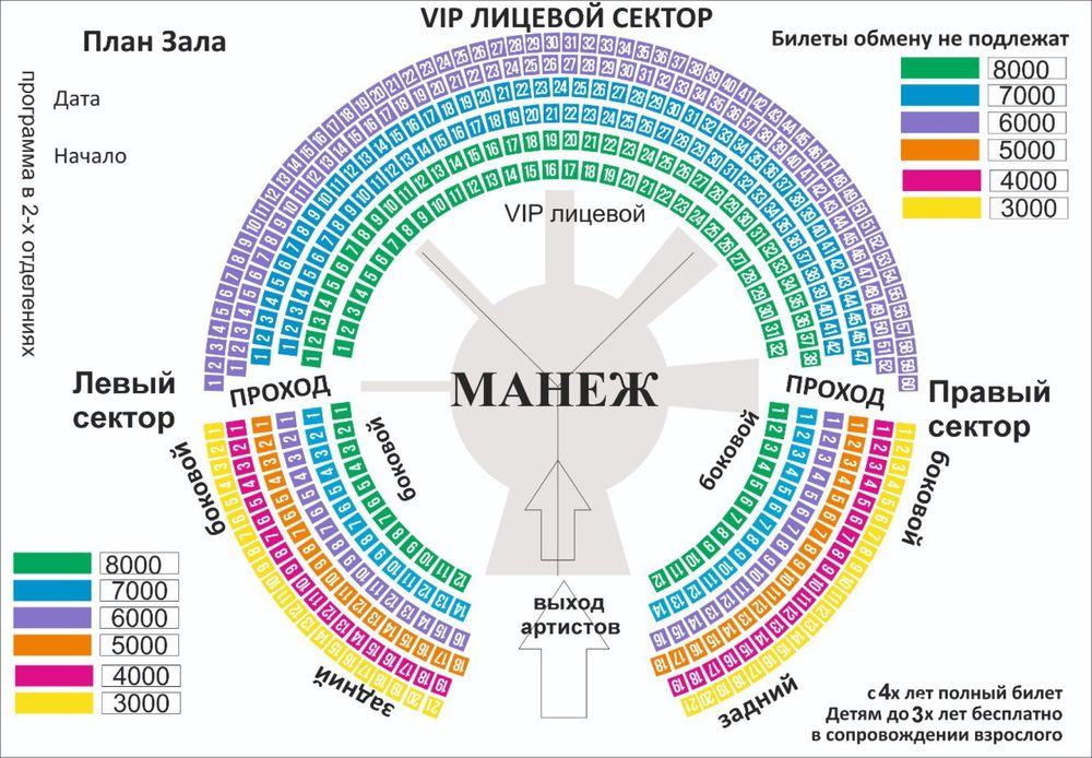 Мировой Цирк на Льду под куполом на манеже