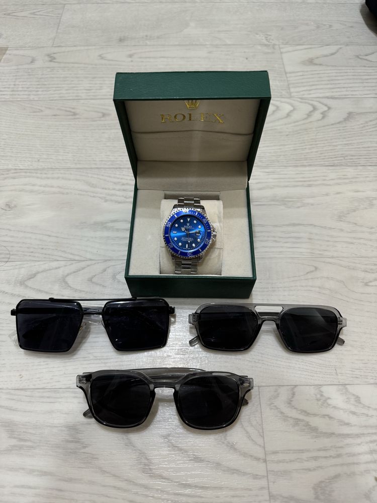 Rolex часы и очки мужские