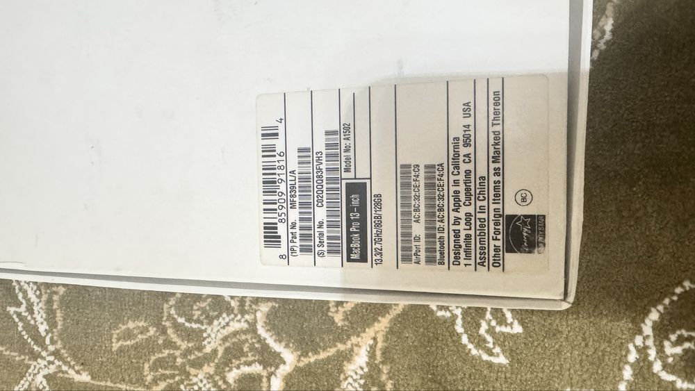 Ноутбук Macbook pro