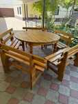 Качественный стол и скамейки из дерева