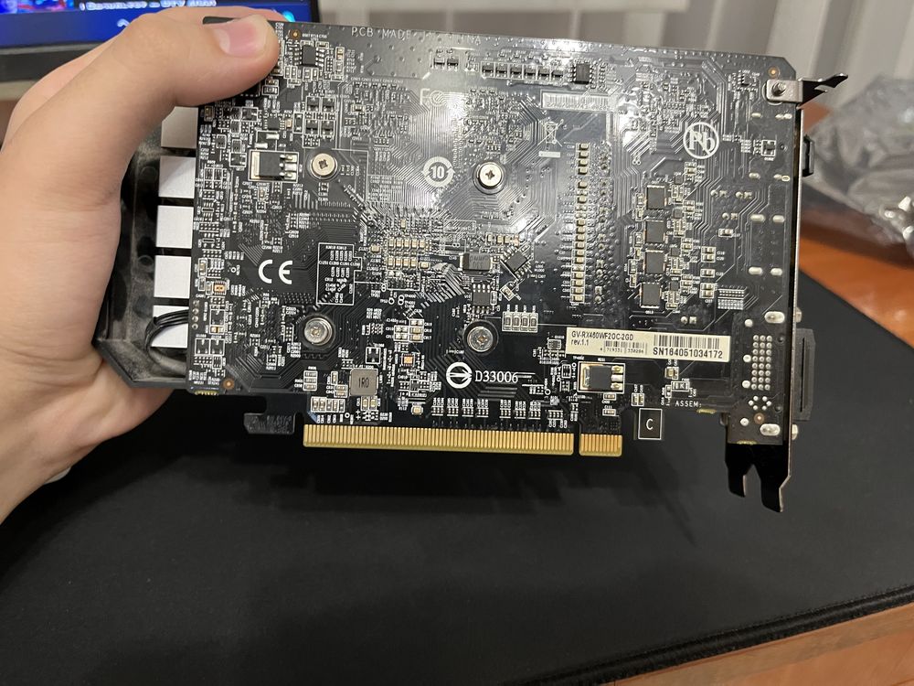 НЕРАБОЧАЯ Видеокарта Gigabyte RX 460 2GB