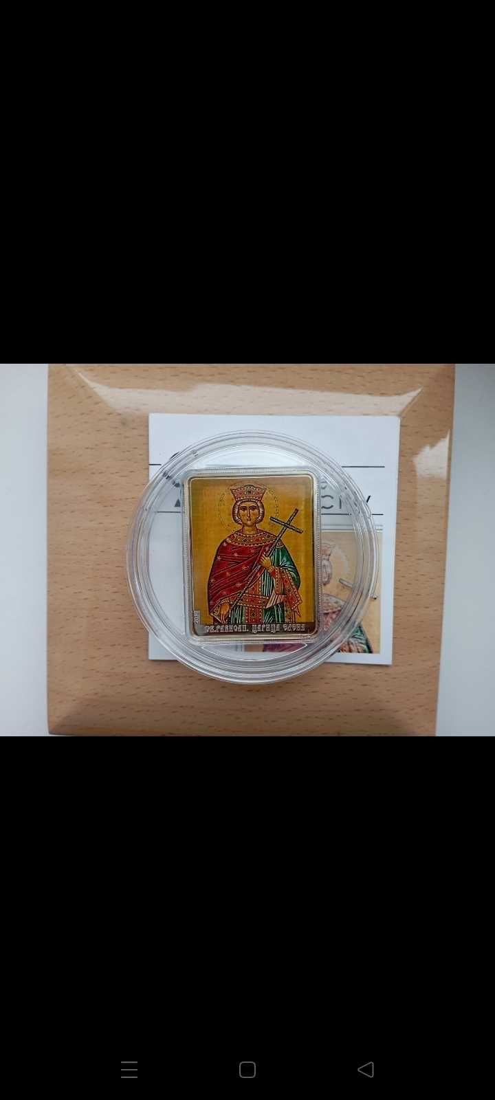Продам монету серебро 5 долларов 2010г святая елена