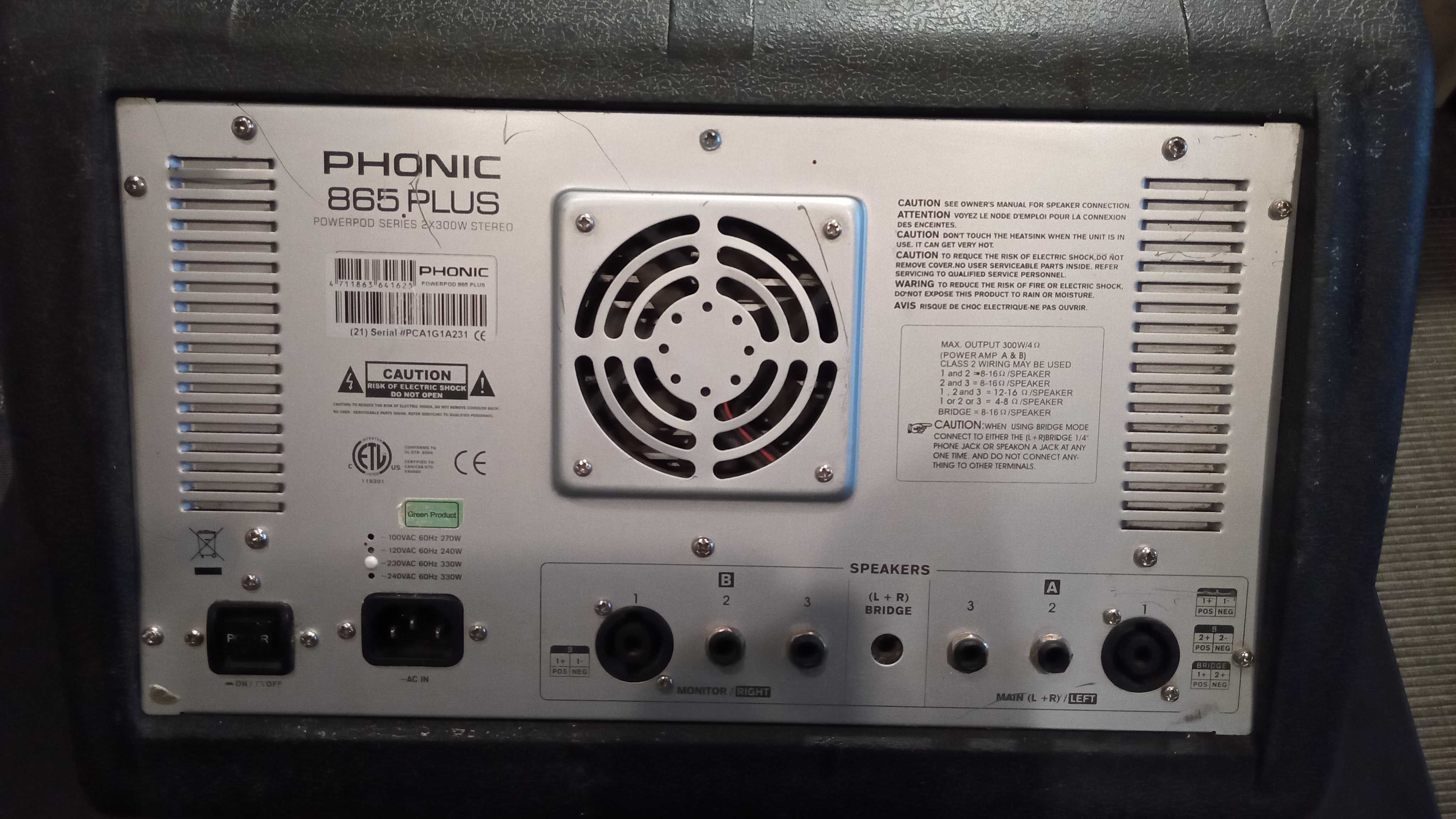 Усилитель phonic 865 plus 300 ватт