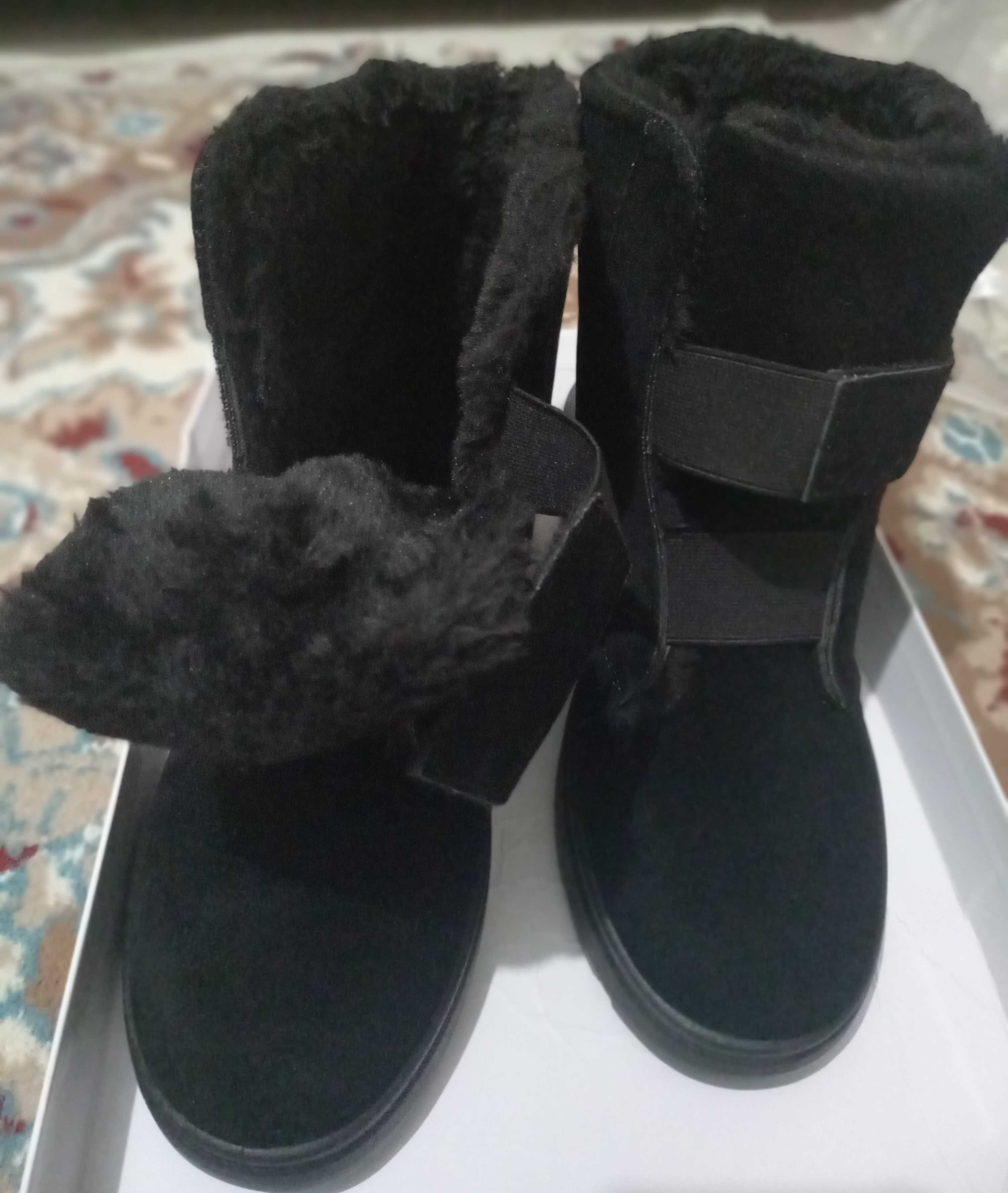 Ботинки женские новые замша зима