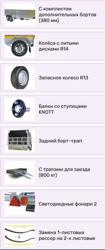 Прицеп ВЕКТОР 81013Е 5.0, кузов 5,0х1,8, рассрочка Каспий, РБК