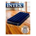 Матрас надувной односпальный / Кровать надувная / Intex матрас /