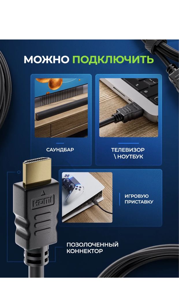 hdmi кабель 2м длина