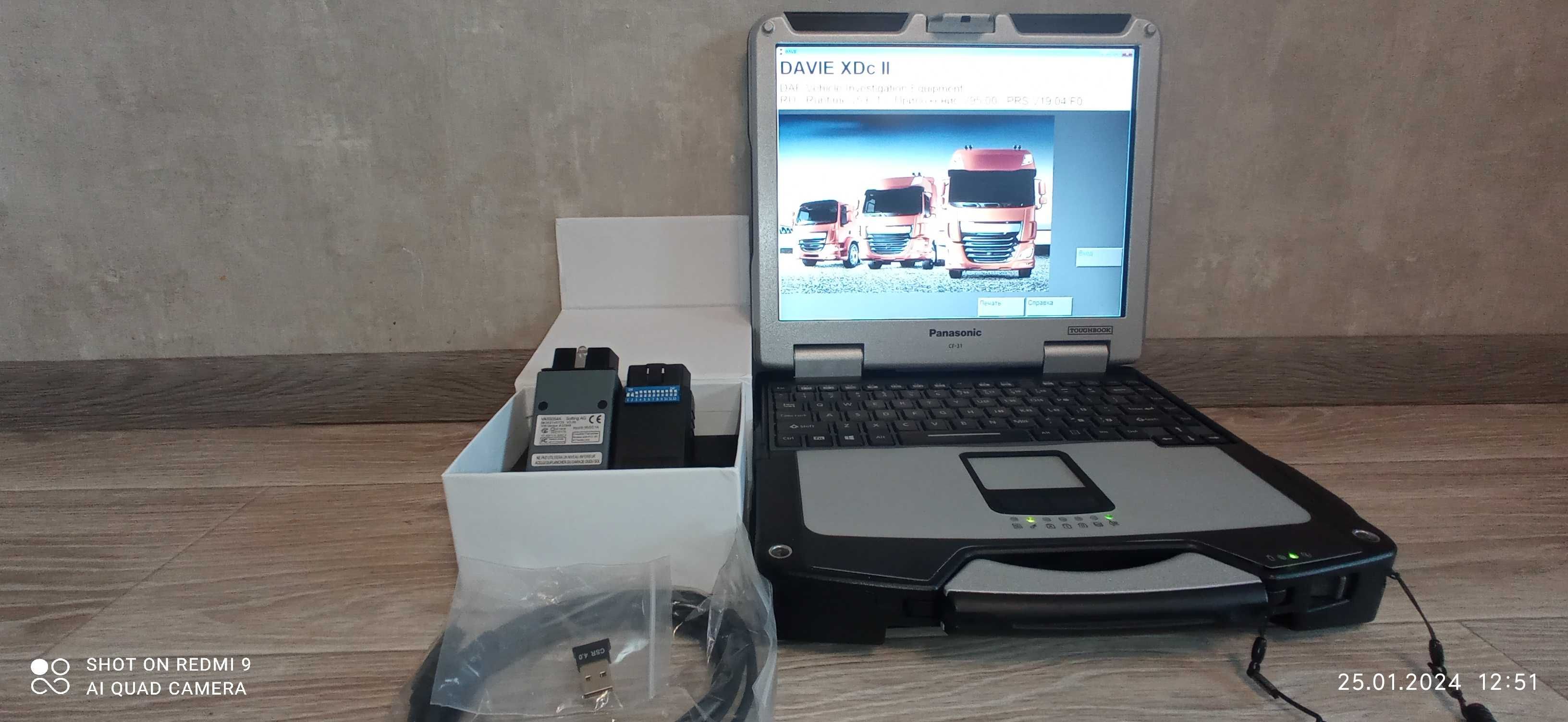 Диагностический сканер DAF Davie XDc II 5.6.1. Panasonic CF19