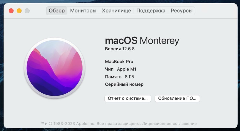 MacBook Pro M1 8/256Gb