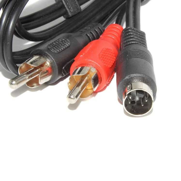 Кабель S-Video (Mini DIN 4 Pin) – 2 RCA тюльпаны красный черный 1.5М