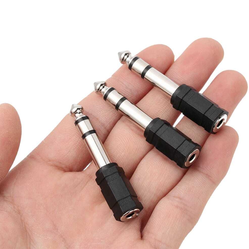 Аудио адаптер/переходник/штекер стерео, 3,5 мм mini-jack - 6,3 мм jack