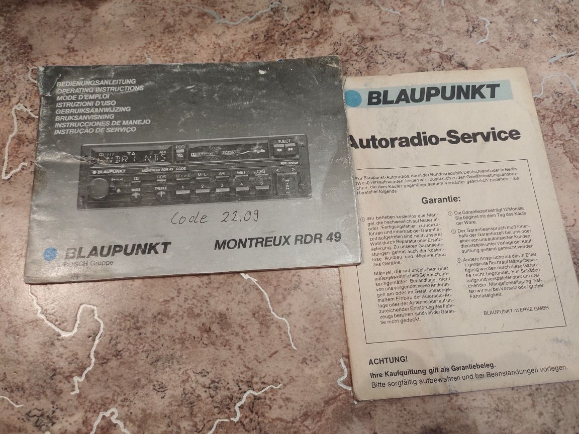 Продам оригинальный магнитофон Blaupunkt