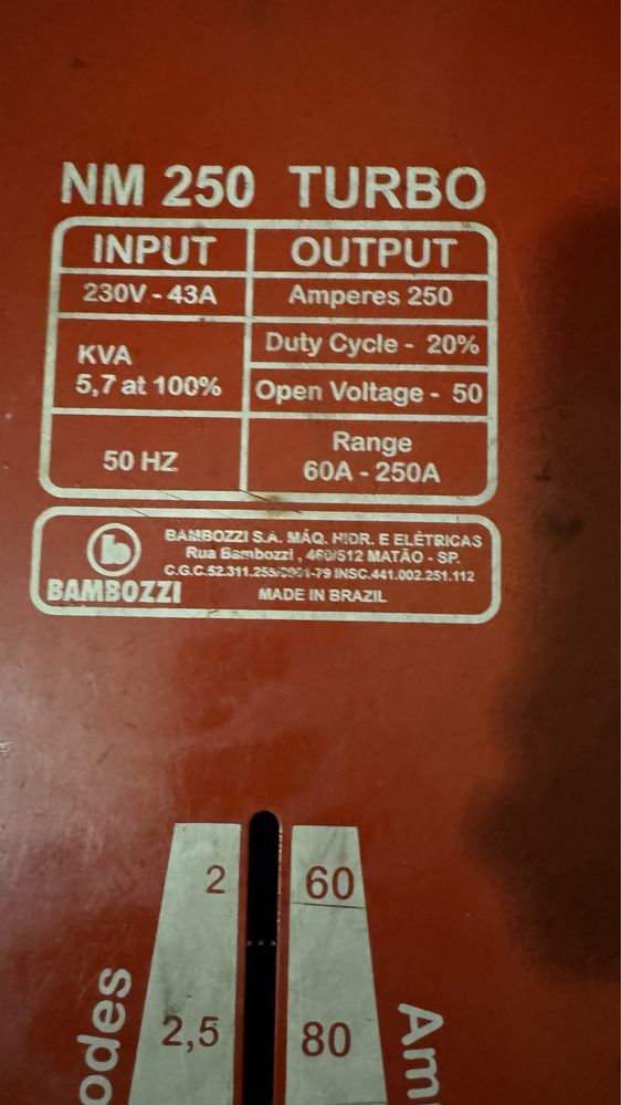 Продаю Сварочный аппарат Bambozzi nm 250