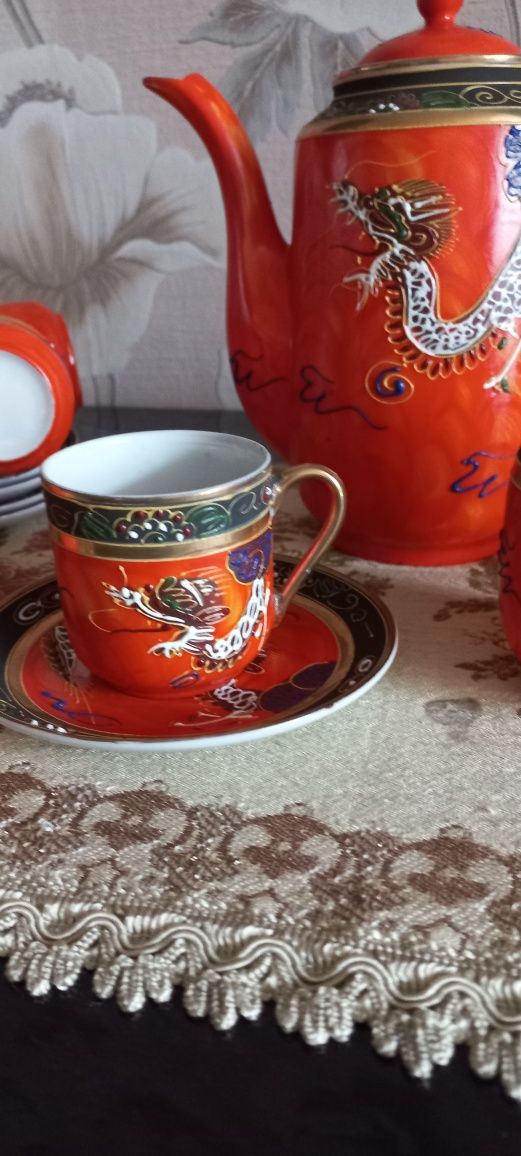 Кофейный сервиз Dragon Ware,Япония,винтаж