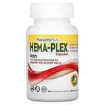 Natures Plus Hema-Plex Iron, железо, 60 капсул, гемоглобин