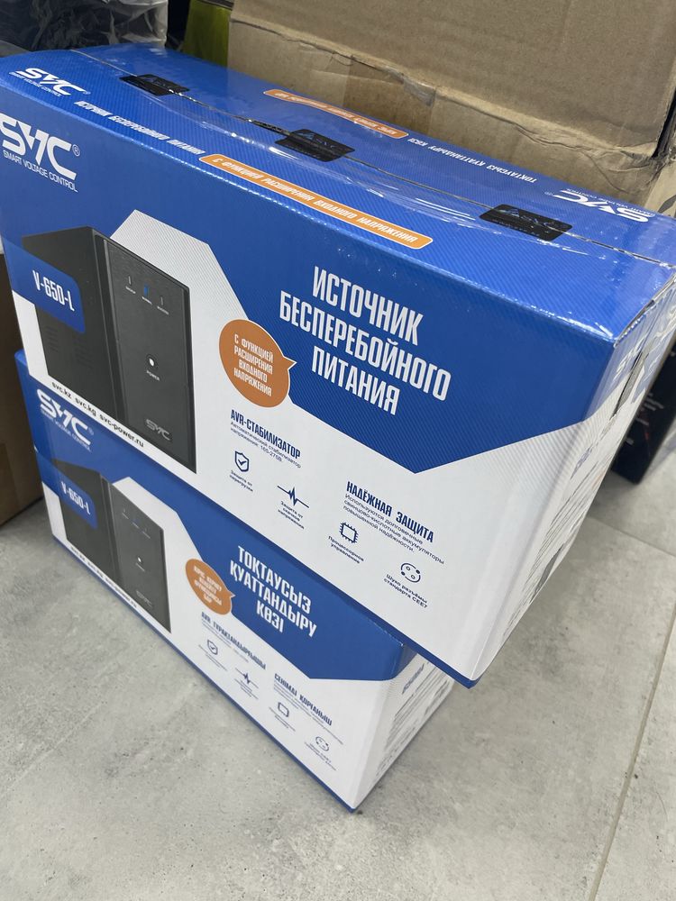 Новый ИБП UPS SVC V-650-L, выключения света дает примерно 20-30мин