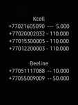 Новые номера Kcell, Beeline