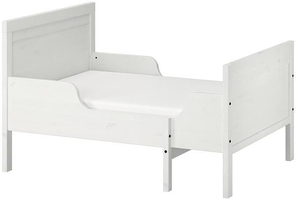 Кровать детская раздв СУНДВИК белый +реечн днище ИКЕА, IKEA