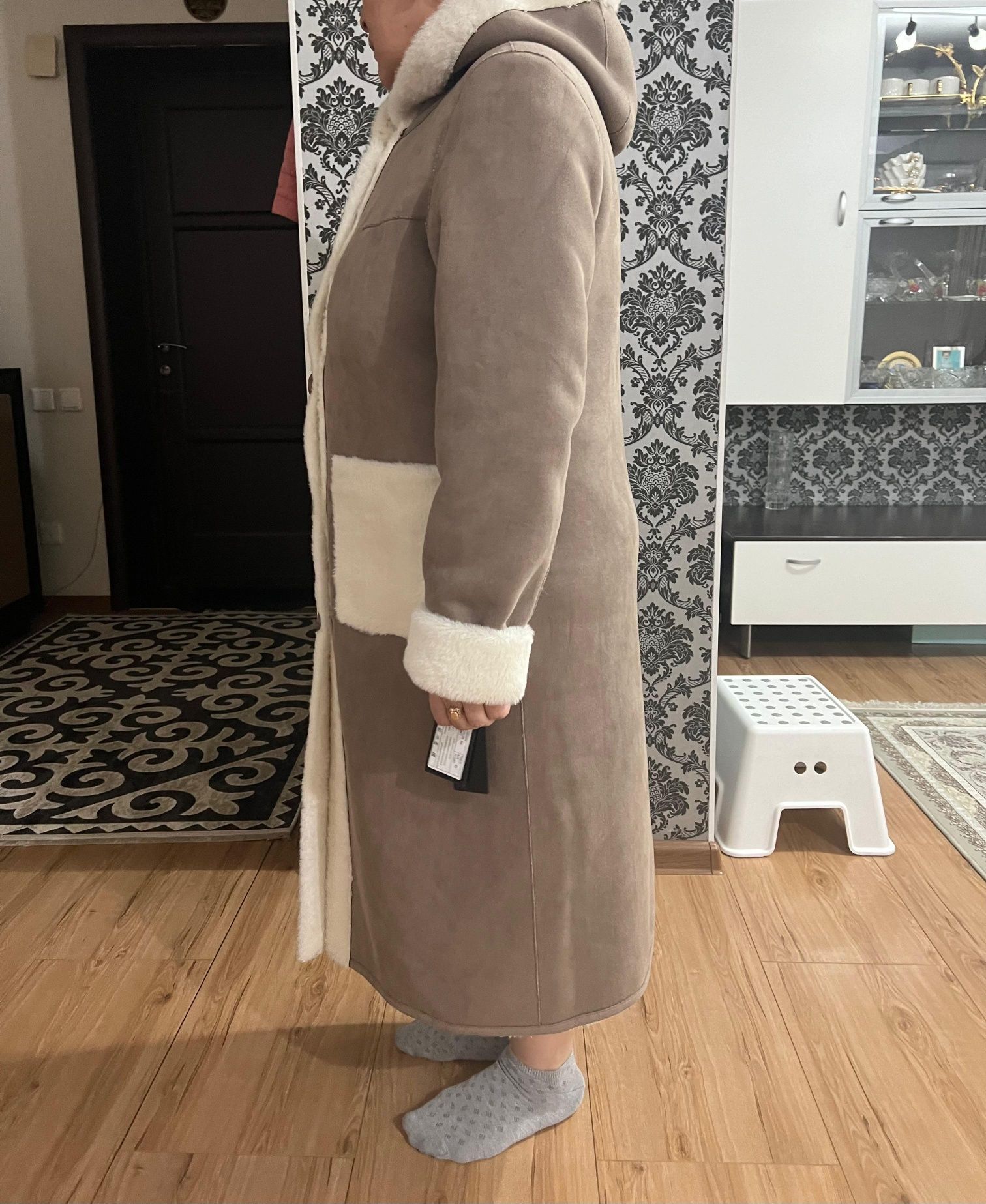 Двухсторонняя альпака дублёнка