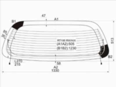 Стекло заднее с обогревом  Toyota Caldina