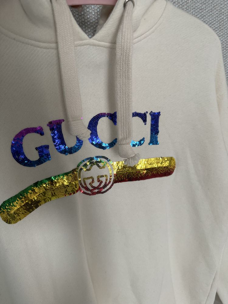Белый Худи Gucci